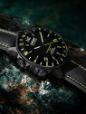 orologio uomo U-Boat 9675 Capsoil Doppiotempo DLC GMT Mens Watch 55mm 10ATM