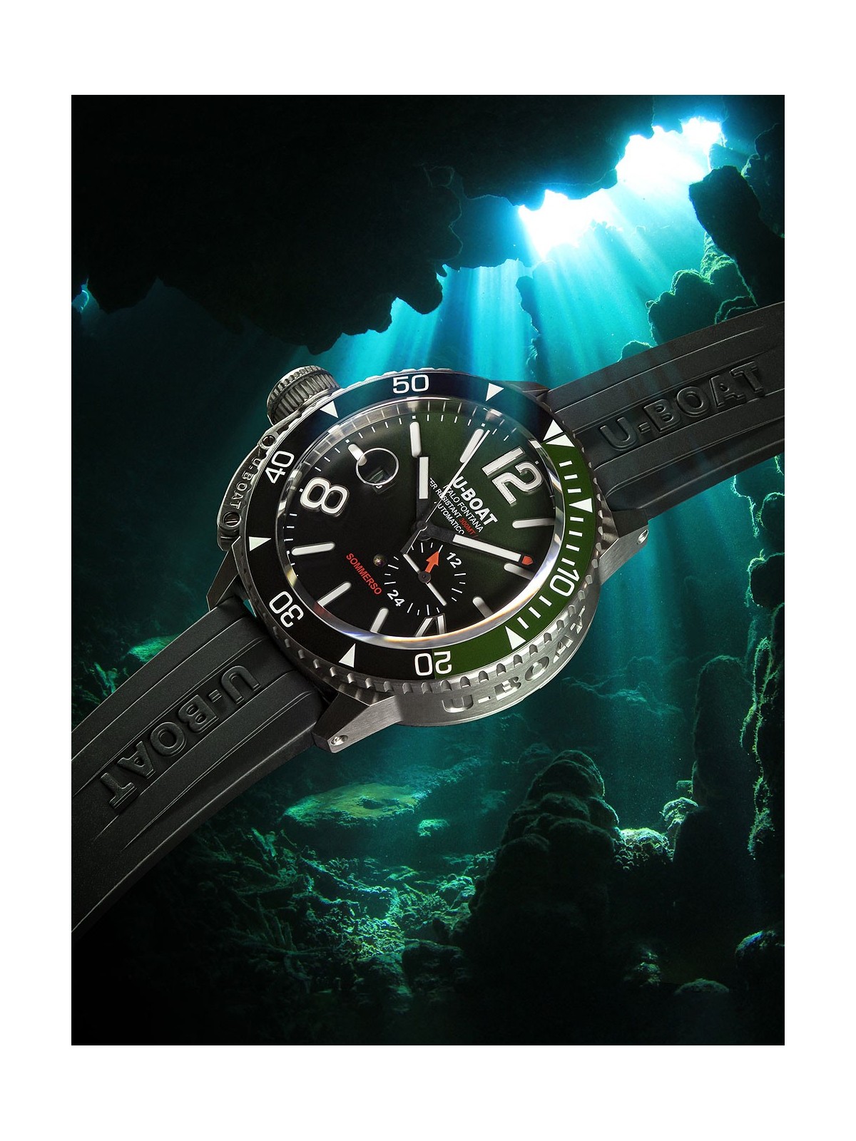 orologio uomo U-Boat 9520 Sommerso Automatic Mens Watch 46mm 30ATM