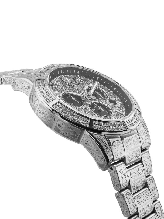orologio uomo Louis XVI LXVI1127 Majeste Iced Out Chronograph Mens Watch 43mm 5ATM