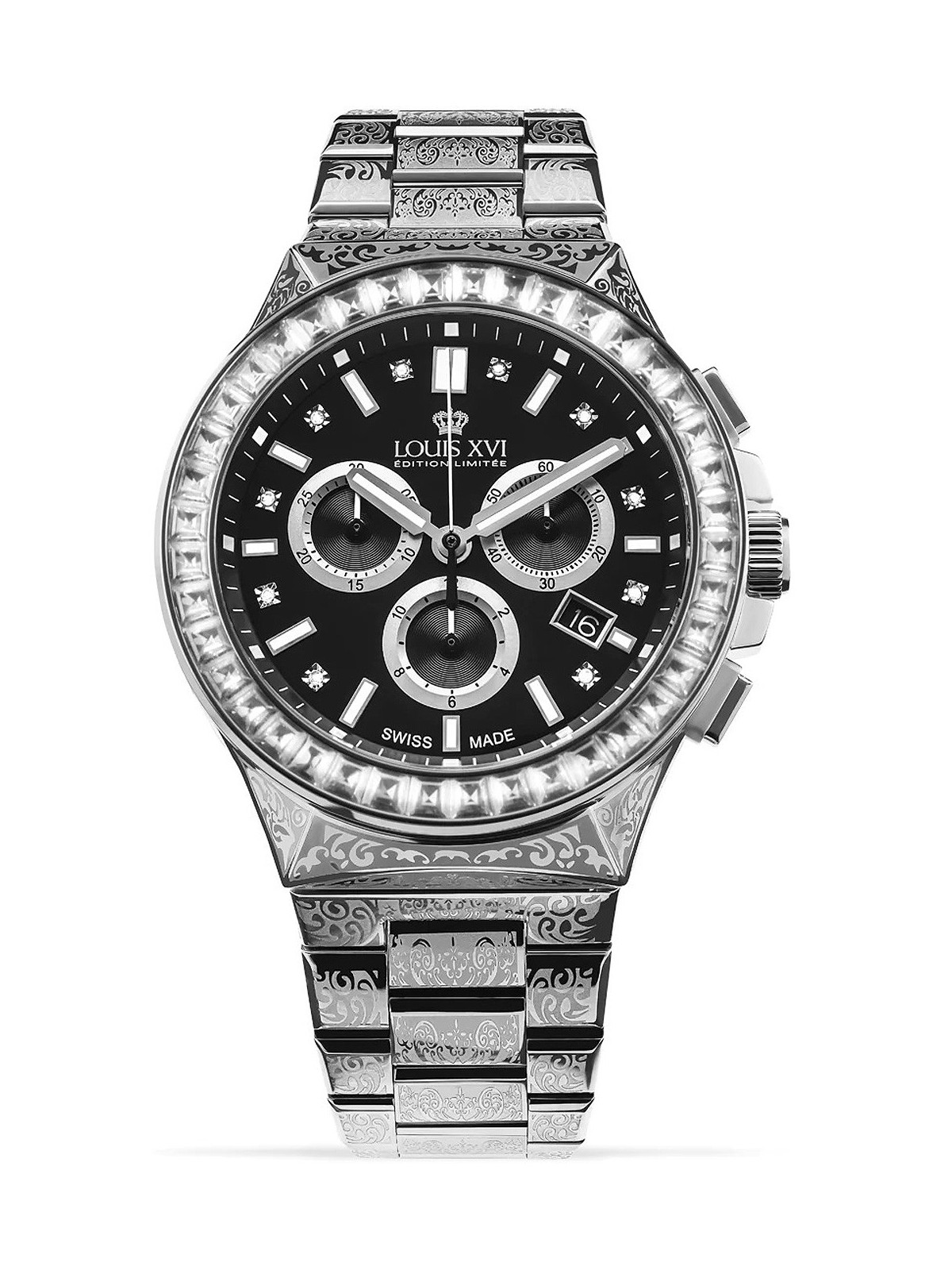 orologio uomo Louis XVI LXVI1217 Le Monarque Royale Chronograph Mens Watch 42mm 10ATM
