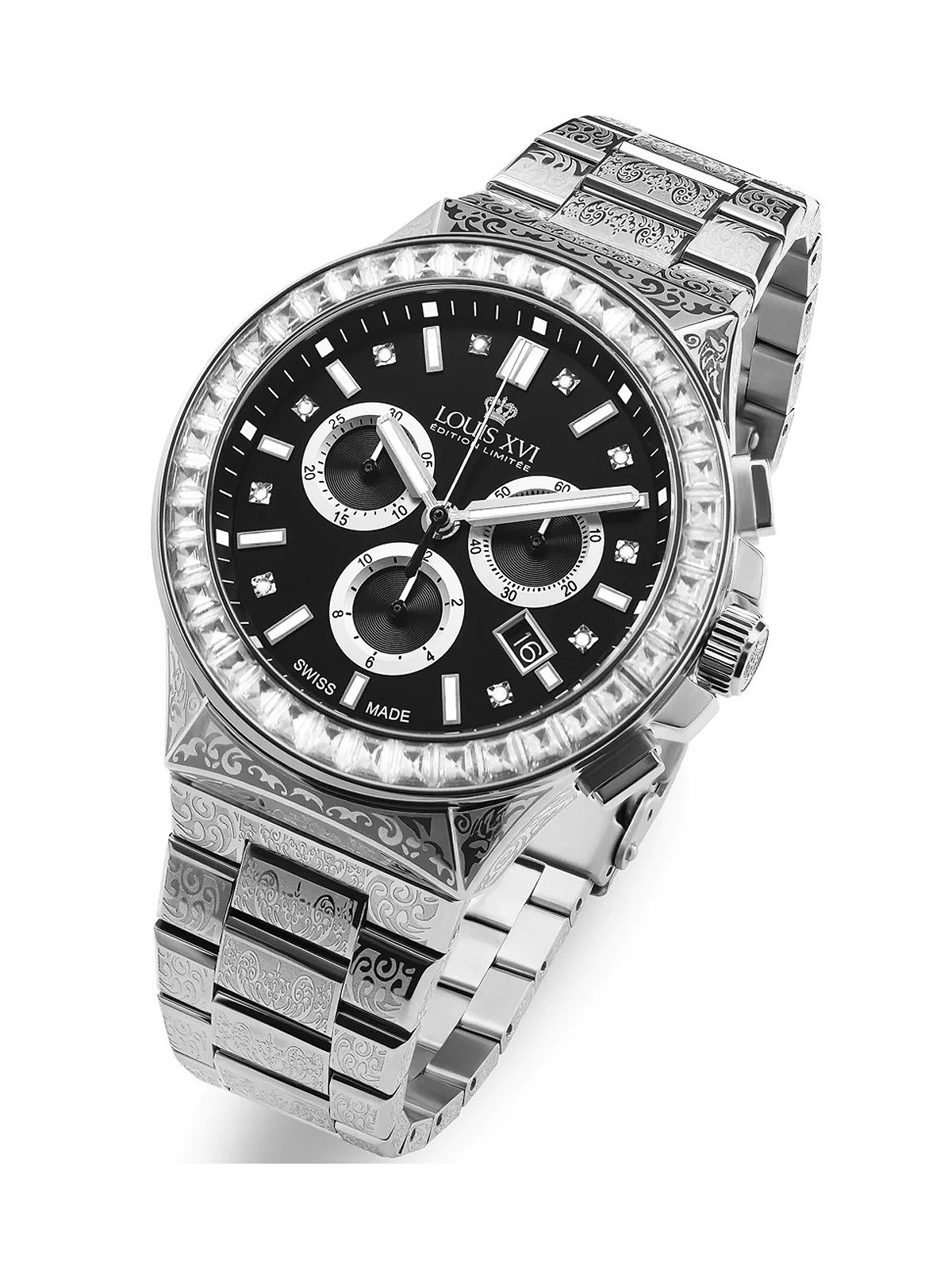 orologio uomo Louis XVI LXVI1217 Le Monarque Royale Chronograph Mens Watch 42mm 10ATM
