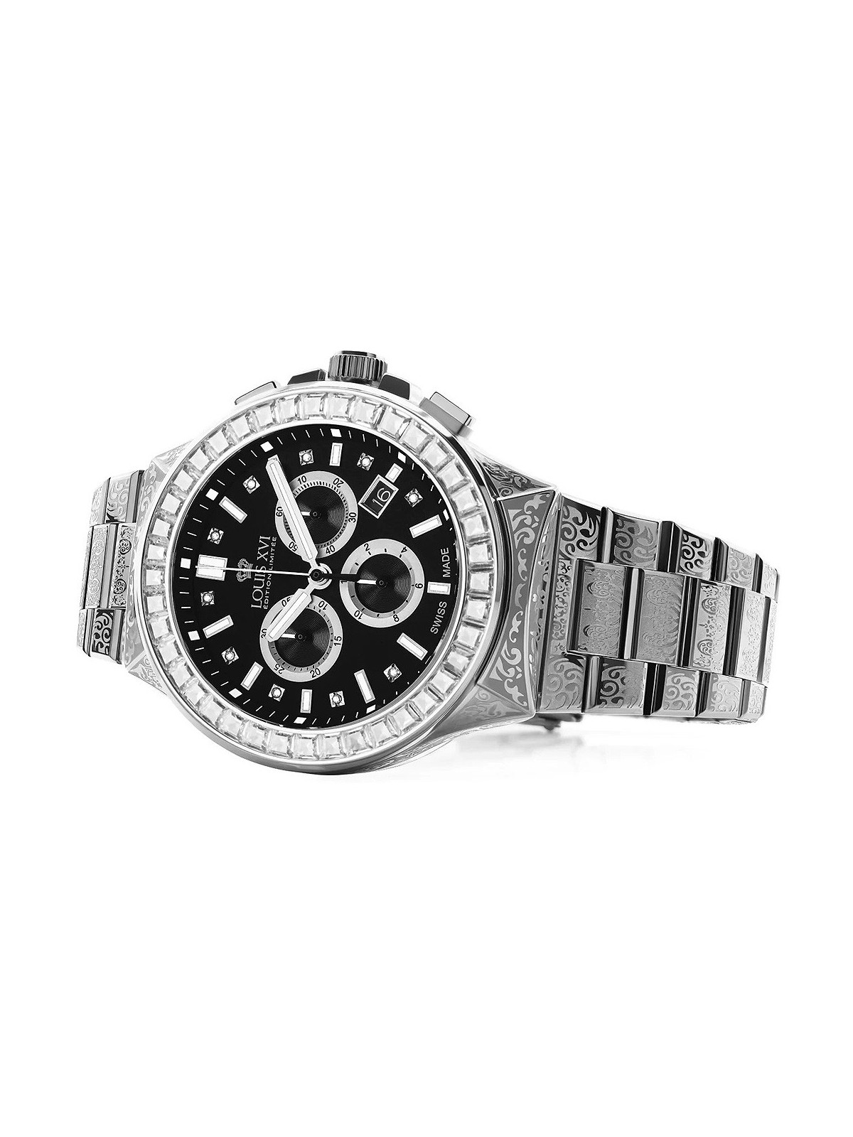 orologio uomo Louis XVI LXVI1217 Le Monarque Royale Chronograph Mens Watch 42mm 10ATM