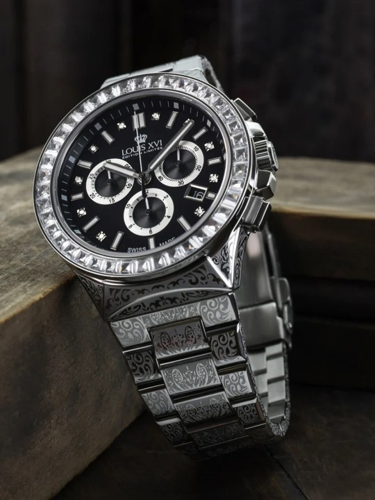 orologio uomo Louis XVI LXVI1217 Le Monarque Royale Chronograph Mens Watch 42mm 10ATM