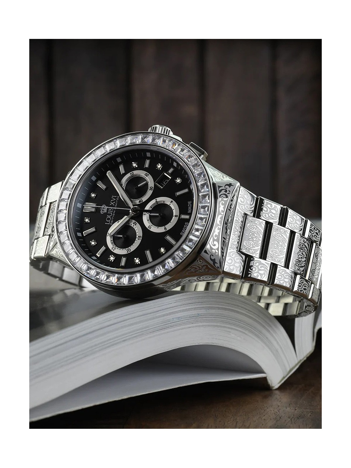 orologio uomo Louis XVI LXVI1217 Le Monarque Royale Chronograph Mens Watch 42mm 10ATM