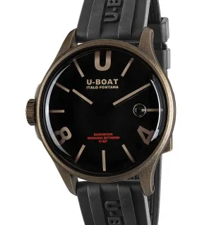 orologio uomo U-Boat 9549 Darkmoon Brown Vintage Mens Watch 40mm 5ATM
