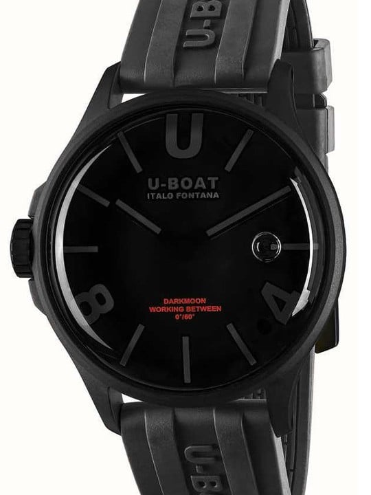 orologio uomo U-Boat 9544 Darkmoon Black PVD Mens Watch 44mm 5ATM