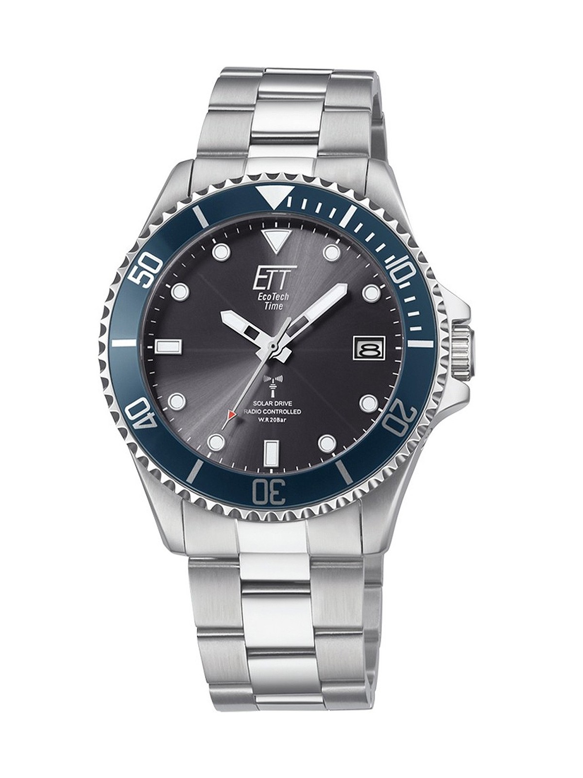 orologio uomo ETT EGS-11605-35M Professional Solar Radio Controlled Mens Watch 44mm 20ATM