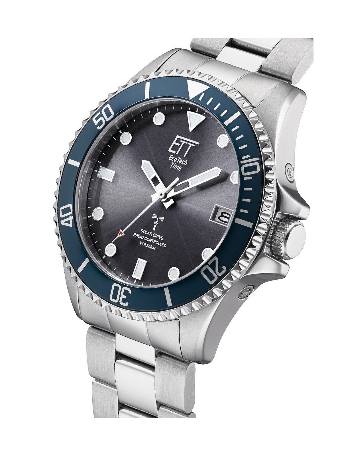 orologio uomo ETT EGS-11605-35M Professional Solar Radio Controlled Mens Watch 44mm 20ATM