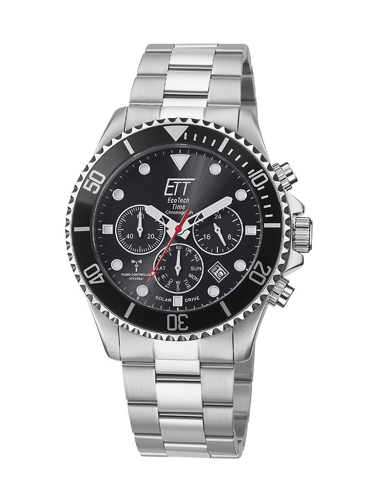 orologio uomo ETT EGS-11607-25M Professional Solar Radio Controlled Chronograph 44mm 20ATM
