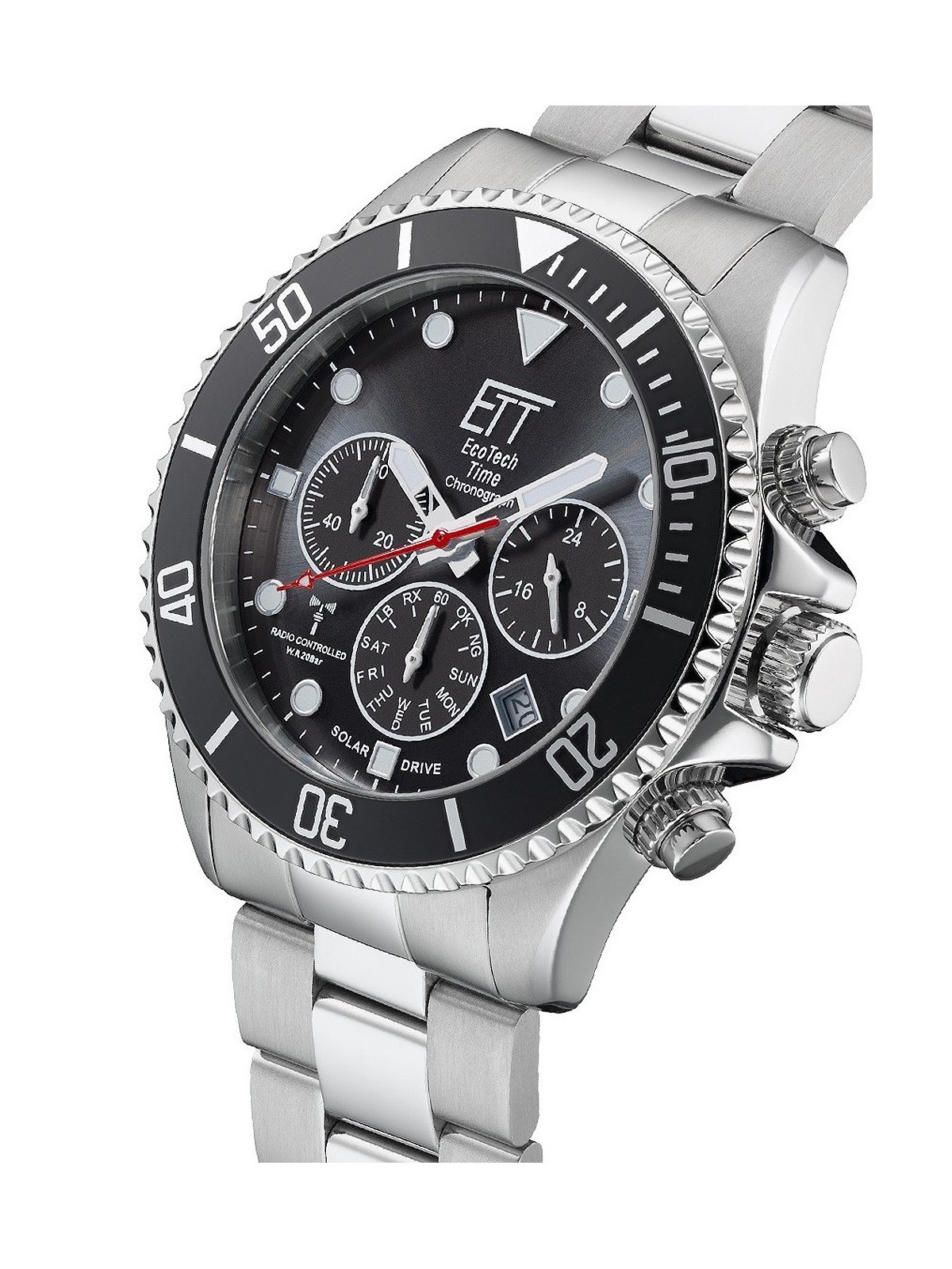 orologio uomo ETT EGS-11607-25M Professional Solar Radio Controlled Chronograph 44mm 20ATM