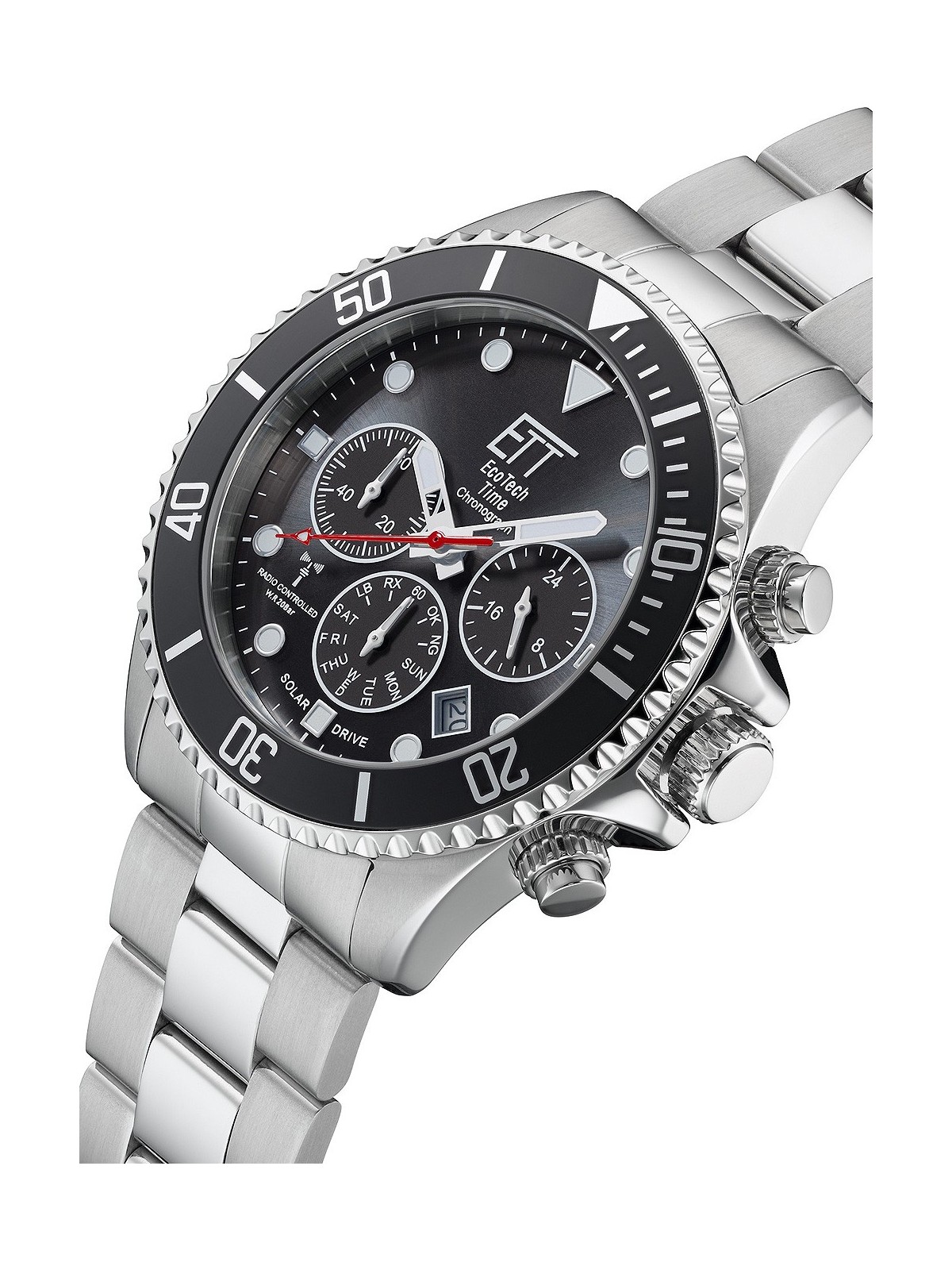 orologio uomo ETT EGS-11607-25M Professional Solar Radio Controlled Chronograph 44mm 20ATM