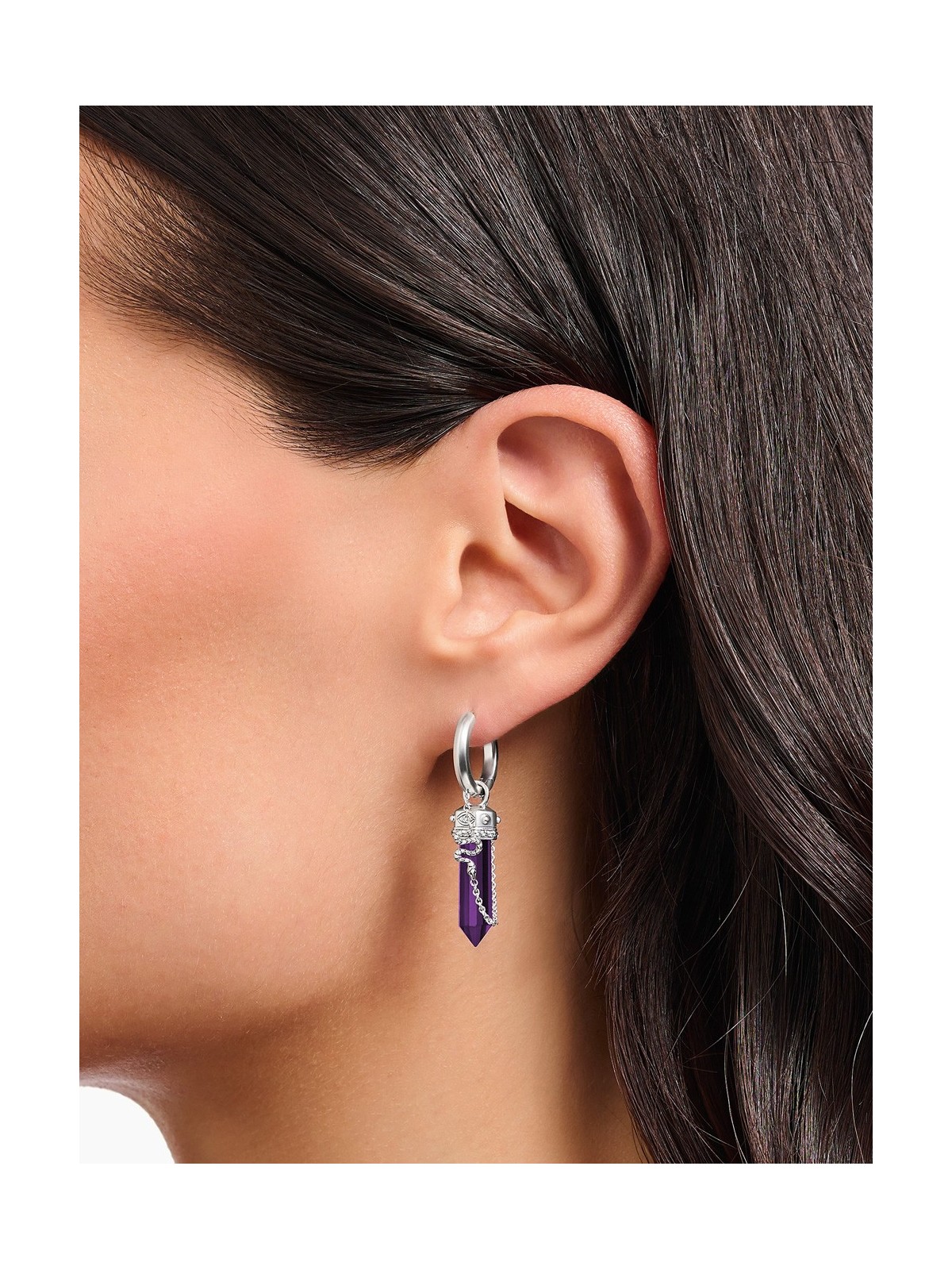 orecchini donna Thomas Sabo Creole with imitation amethyst CR722-643-13
