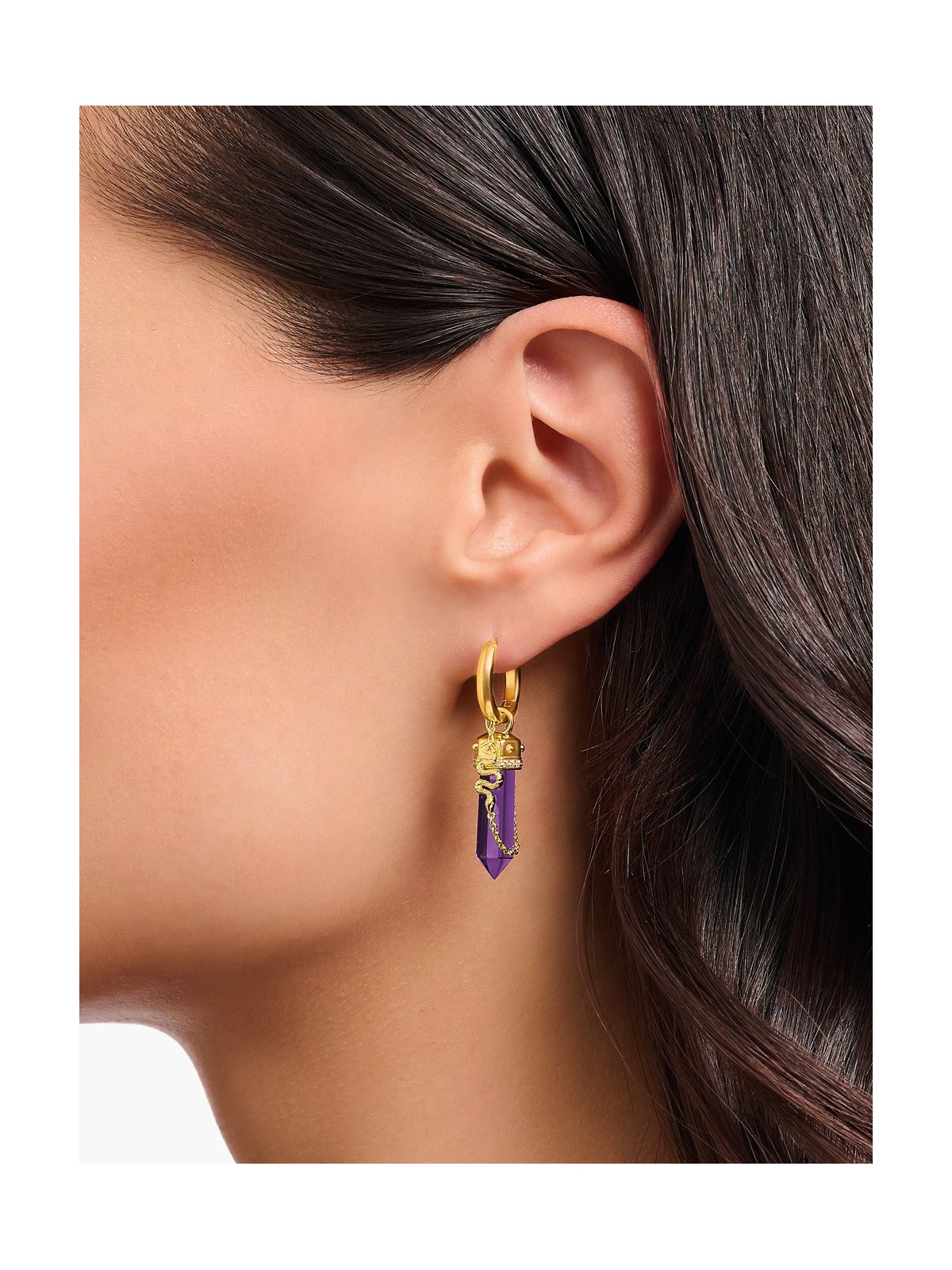 orecchini donna Thomas Sabo Creole with imitation amethyst CR722-414-13