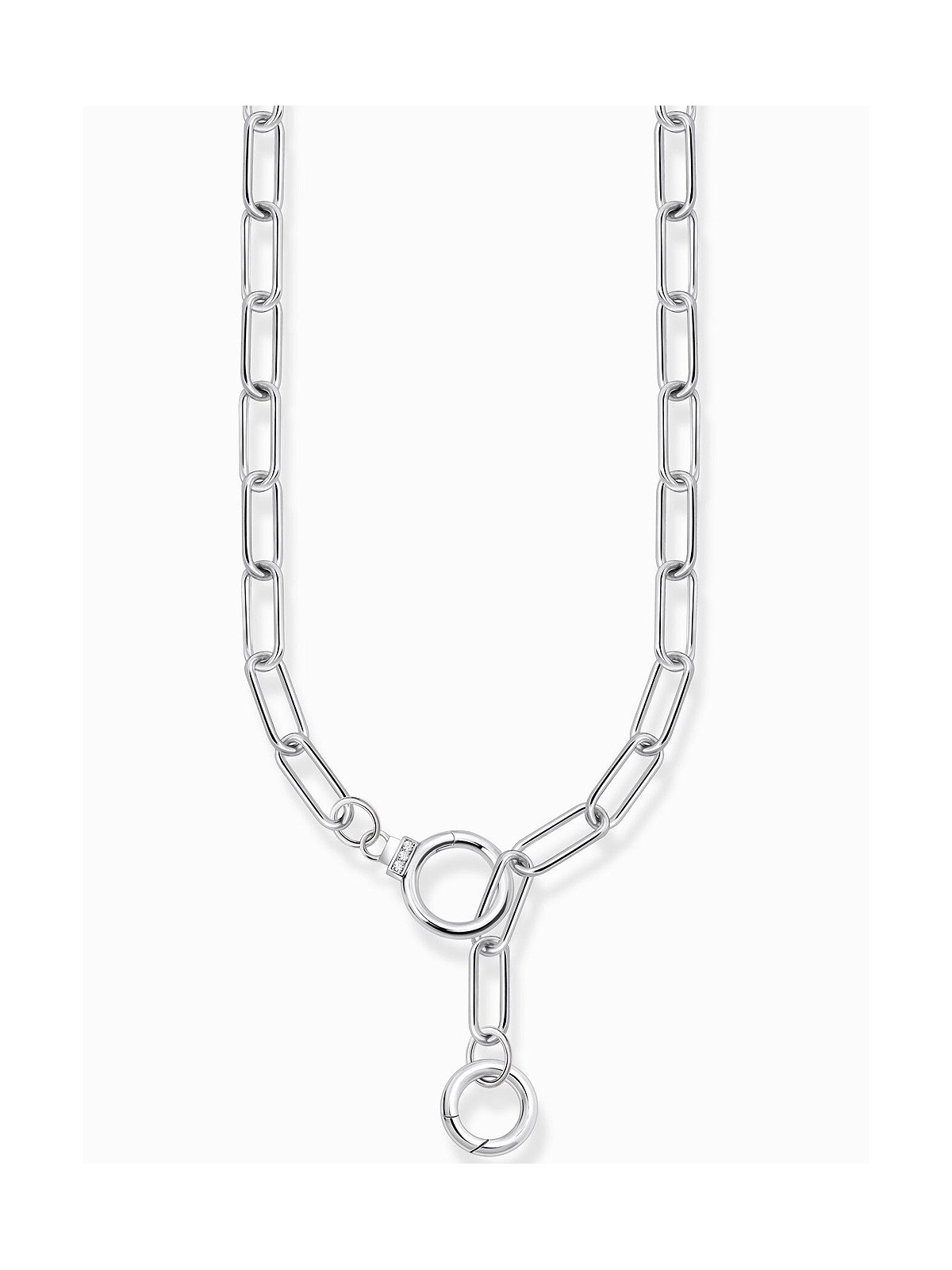 collana donna Thomas Sabo KE2192-051-14 Ladies link necklace with two ring clasps, adjustable