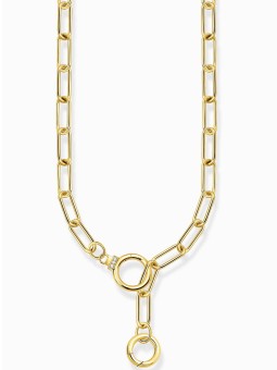 collana donna Thomas Sabo KE2192-414-14 Ladies link necklace with two ring clasps, adjustable