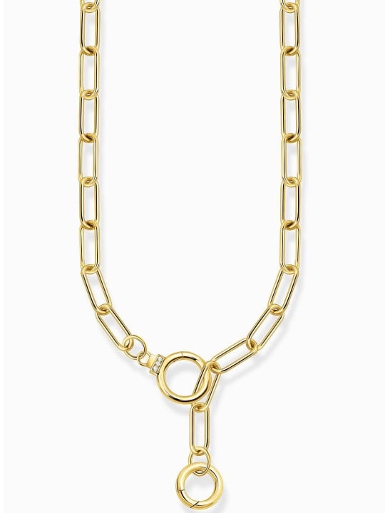 collana donna Thomas Sabo KE2192-414-14 Ladies link necklace with two ring clasps, adjustable
