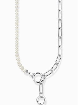 collana donna Thomas Sabo KE2193-167-14 Ladies necklace freshwater pearls & link chain, adjustable
