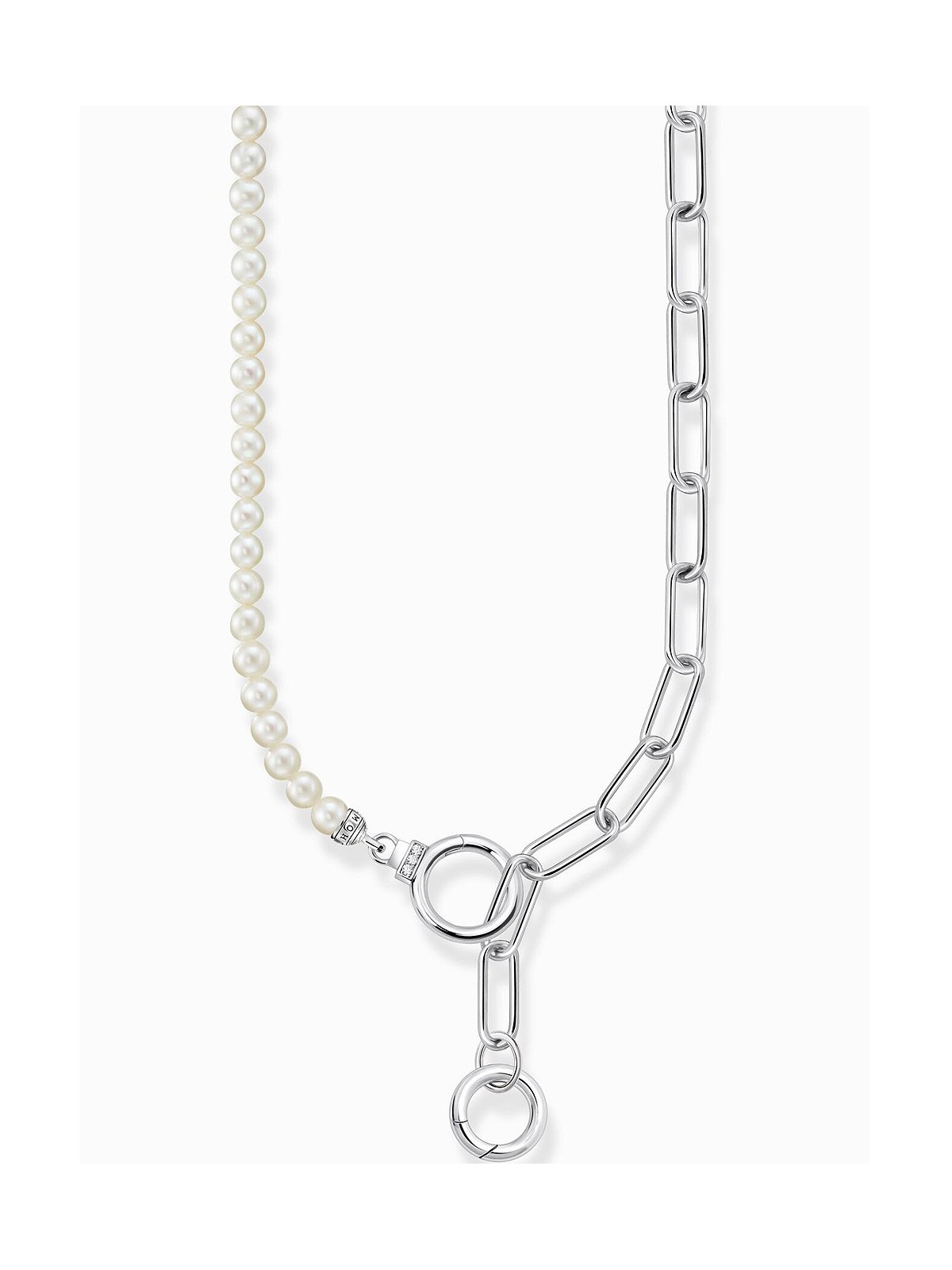collana donna Thomas Sabo KE2193-167-14 Ladies necklace freshwater pearls & link chain, adjustable