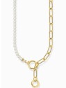 collana donna Thomas Sabo KE2193-445-14 Ladies necklace freshwater pearls & link chain, adjustable