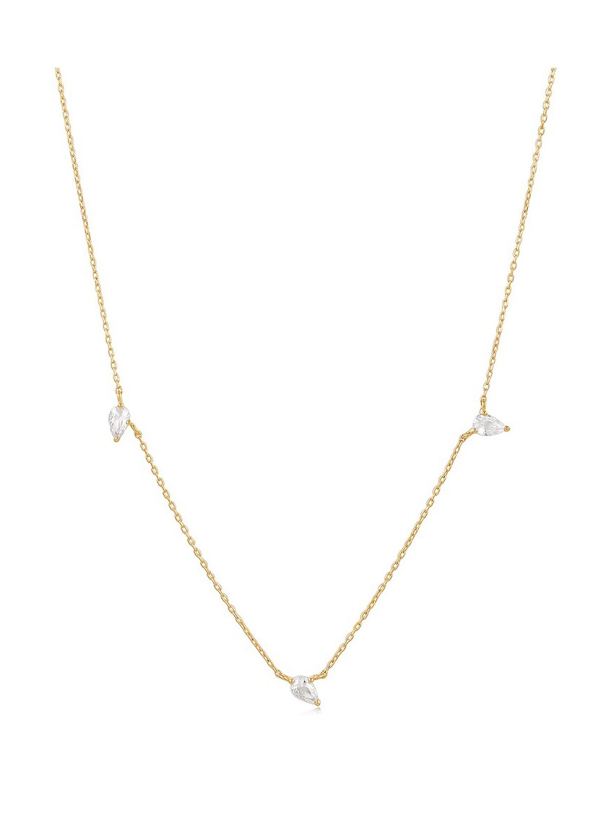 collana donna ANIA HAIE NAU007-02YG Afterglow Ladies necklace with white sapphire Gold 14K, adjustable