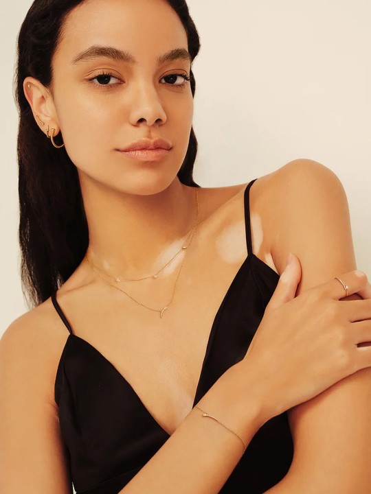 collana donna ANIA HAIE NAU007-02YG Afterglow Ladies necklace with white sapphire Gold 14K, adjustable