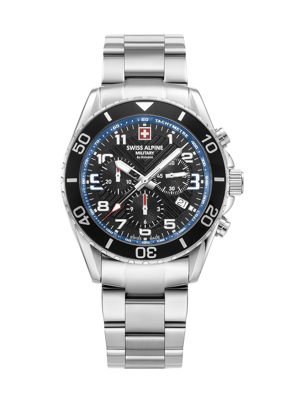 orologio uomo Swiss Alpine Military 7029.9135 Raptor Chronograph Mens Watch 42mm