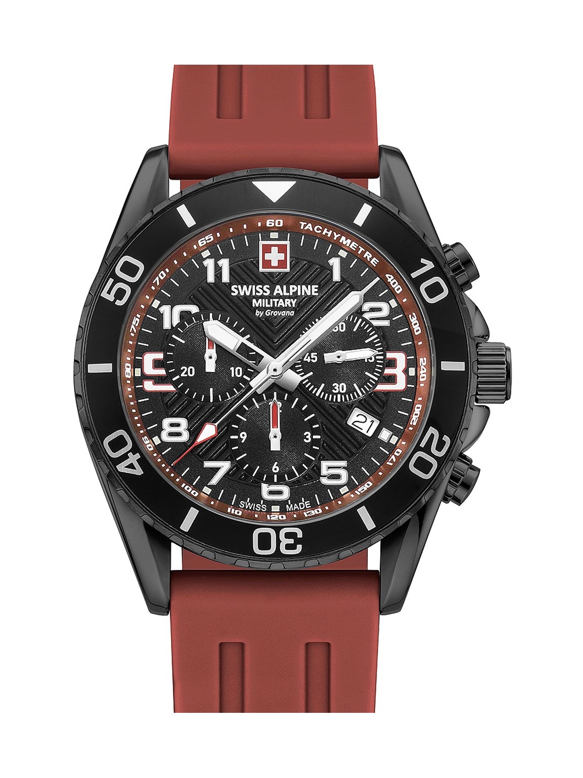 orologio uomo Swiss Alpine Military 7029.9876 Raptor Chronograph Mens Watch 42mm