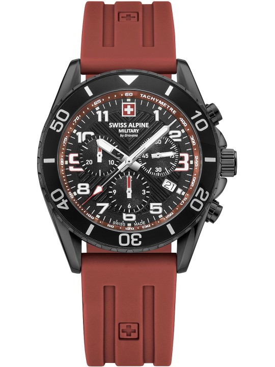 orologio uomo Swiss Alpine Military 7029.9876 Raptor Chronograph Mens Watch 42mm
