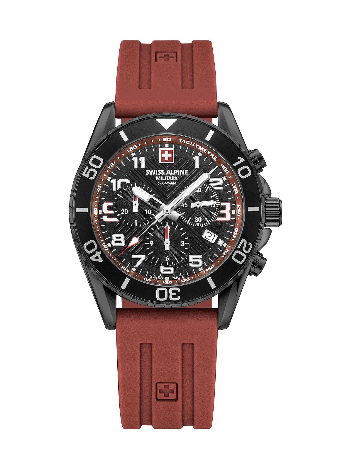 orologio uomo Swiss Alpine Military 7029.9876 Raptor Chronograph Mens Watch 42mm