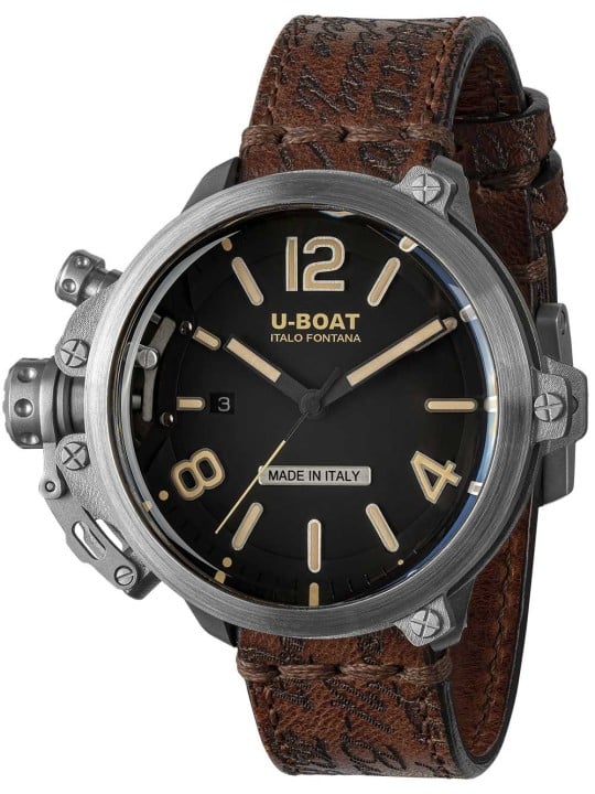 orologio uomo U-Boat 8807 Capsule 50 mm SS BK BE Automatic Mens Watch 10ATM