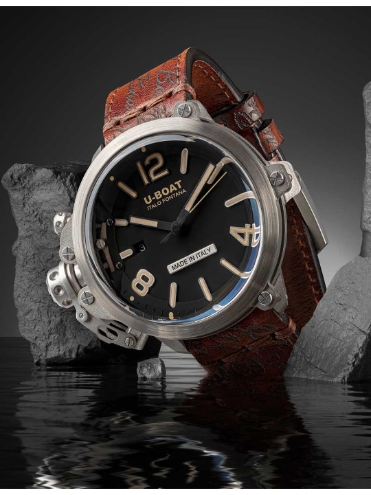 orologio uomo U-Boat 8807 Capsule 50 mm SS BK BE Automatic Mens Watch 10ATM