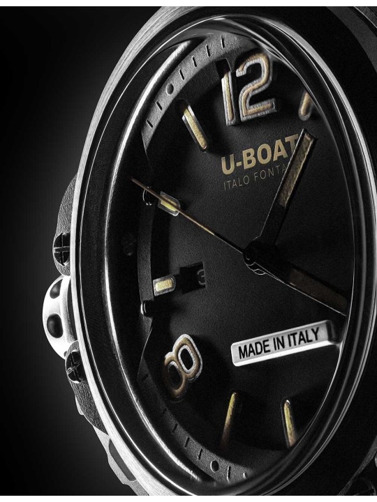 orologio uomo U-Boat 8807 Capsule 50 mm SS BK BE Automatic Mens Watch 10ATM
