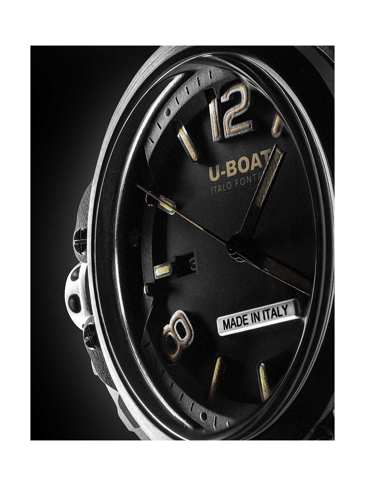 orologio uomo U-Boat 8807 Capsule 50 mm SS BK BE Automatic Mens Watch 10ATM