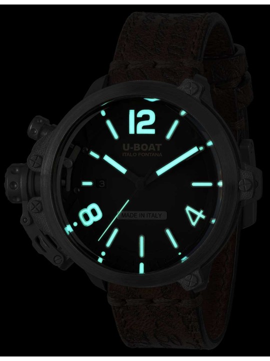 orologio uomo U-Boat 8807 Capsule 50 mm SS BK BE Automatic Mens Watch 10ATM