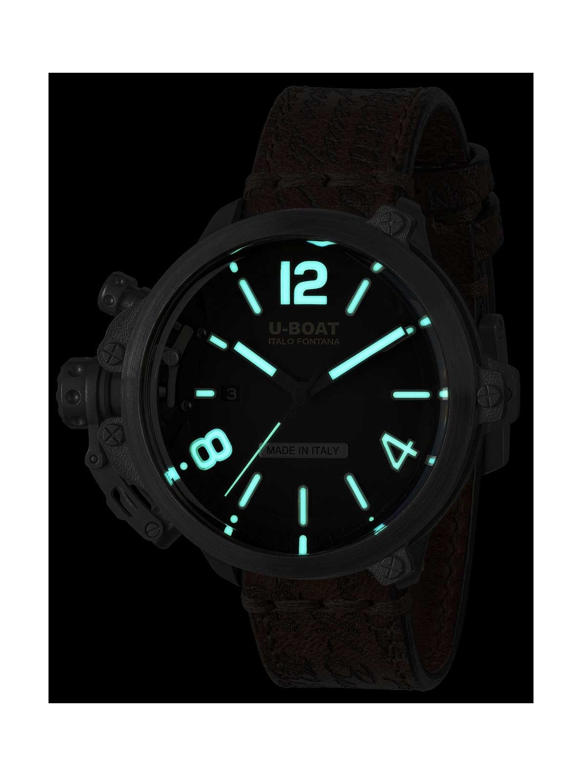 orologio uomo U-Boat 8807 Capsule 50 mm SS BK BE Automatic Mens Watch 10ATM
