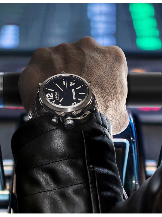 orologio uomo U-Boat 8807 Capsule 50 mm SS BK BE Automatic Mens Watch 10ATM