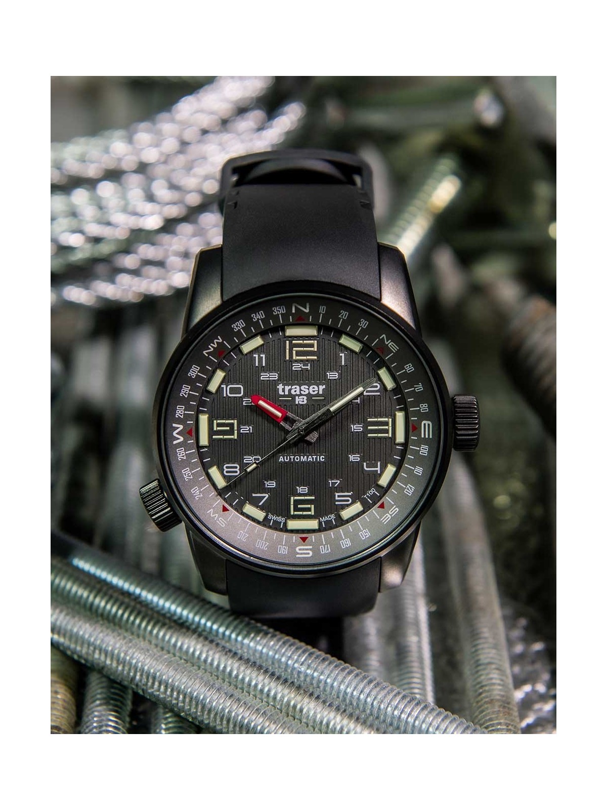 orologio uomo Traser H3 110594 P68 Pathfinder T100 Automatic Mens Watch 46mm 10ATM
