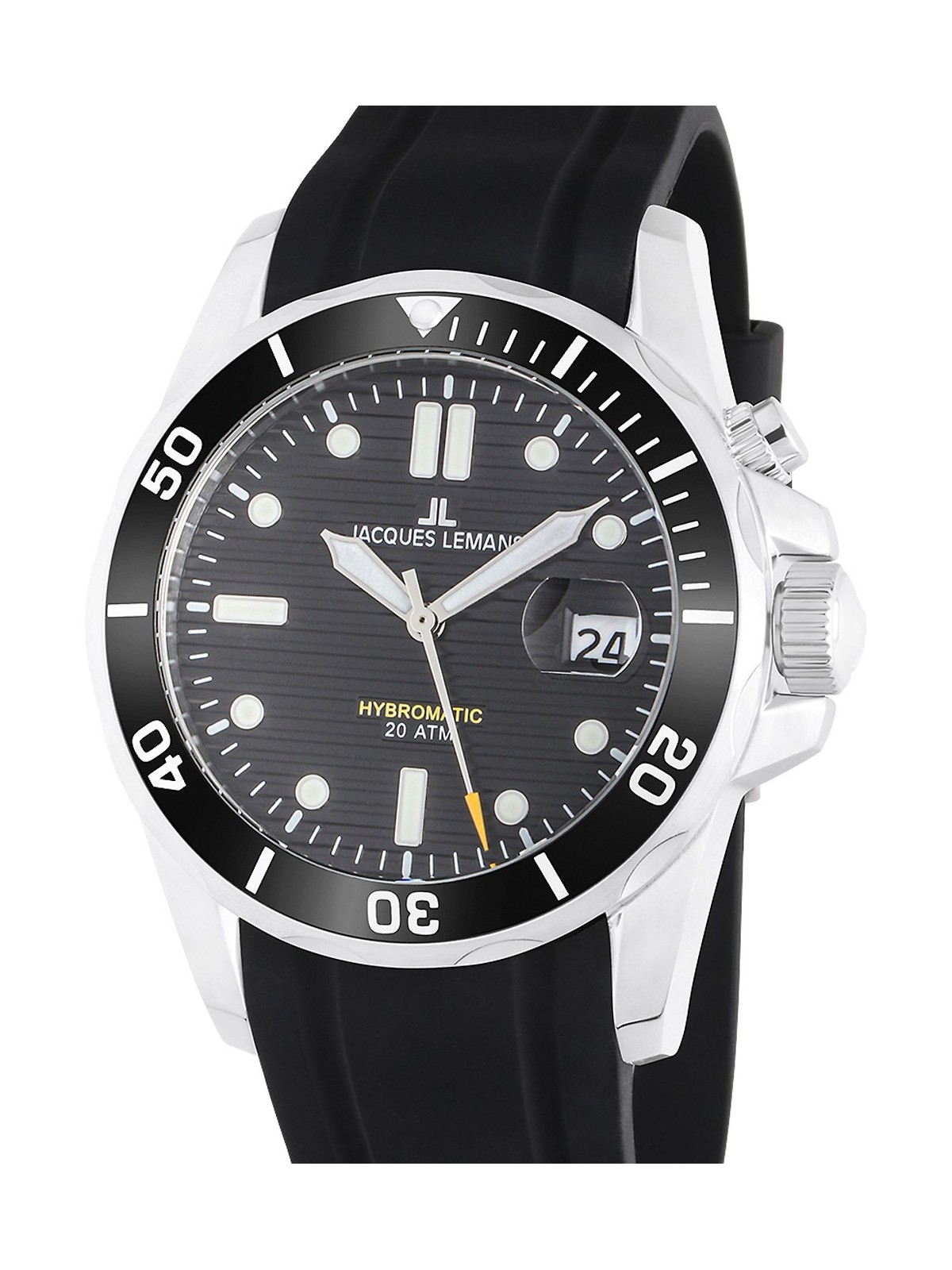 orologio uomo Jacques Lemans 1-2170A Hybromatic Diver Mens Watch 41mm 20ATM