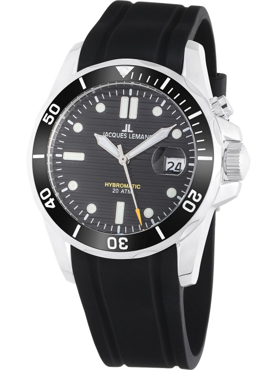 orologio uomo Jacques Lemans 1-2170A Hybromatic Diver Mens Watch 41mm 20ATM