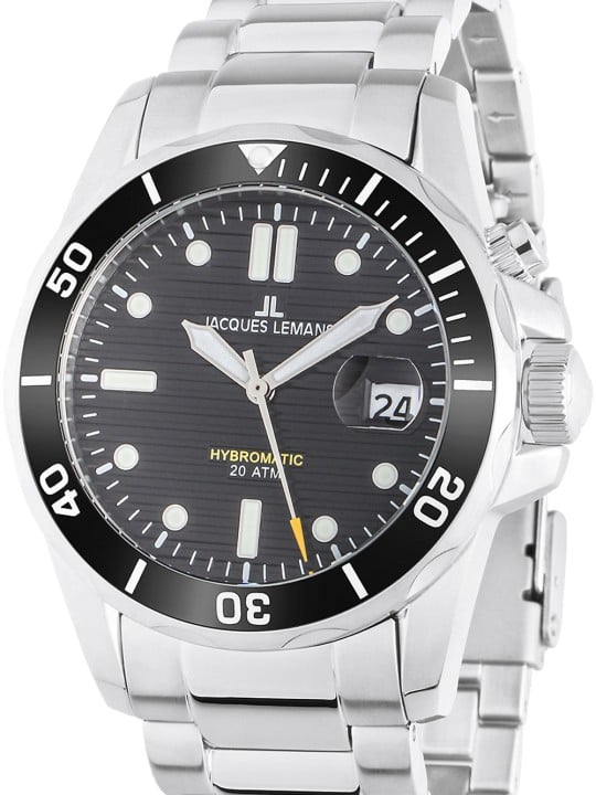 orologio uomo Jacques Lemans 1-2170G Hybromatic Diver Mens Watch 41mm 20ATM