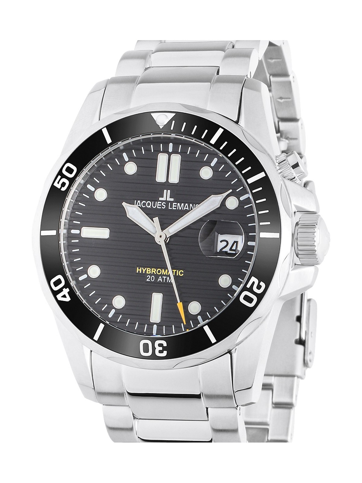 orologio uomo Jacques Lemans 1-2170G Hybromatic Diver Mens Watch 41mm 20ATM