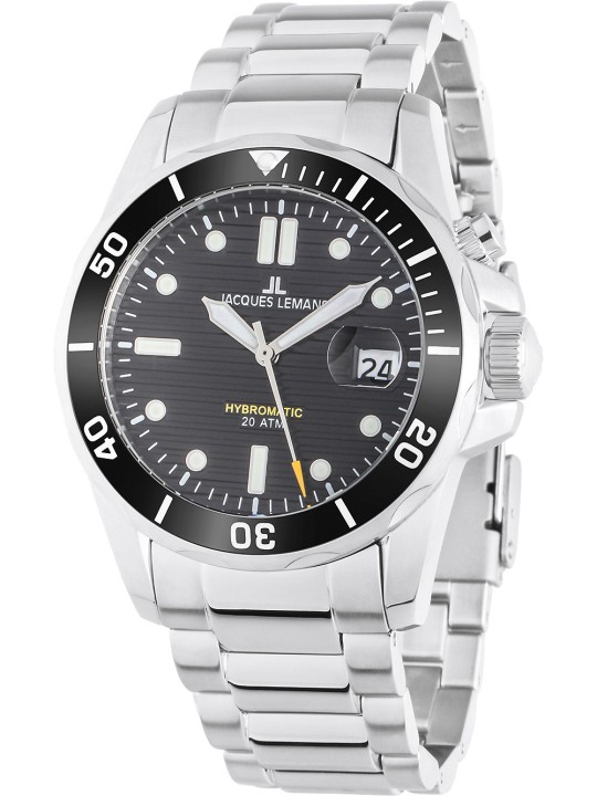 orologio uomo Jacques Lemans 1-2170G Hybromatic Diver Mens Watch 41mm 20ATM