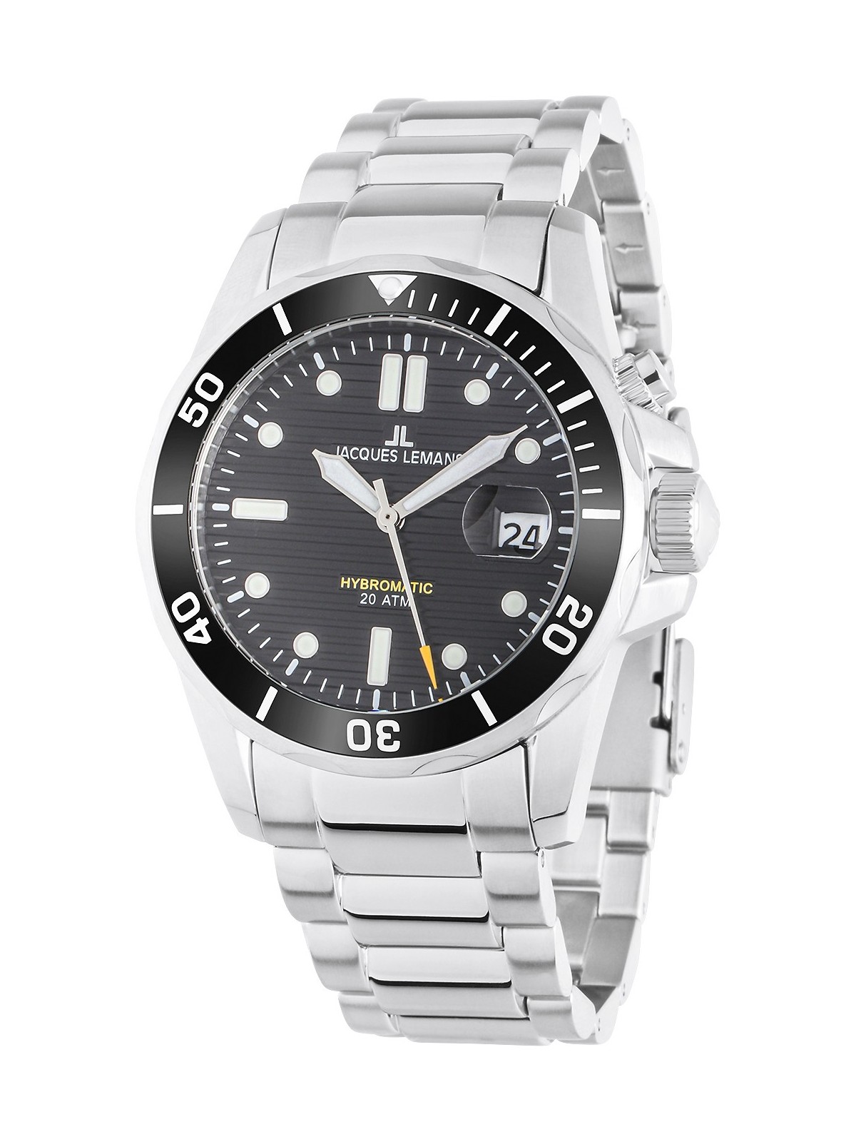orologio uomo Jacques Lemans 1-2170G Hybromatic Diver Mens Watch 41mm 20ATM