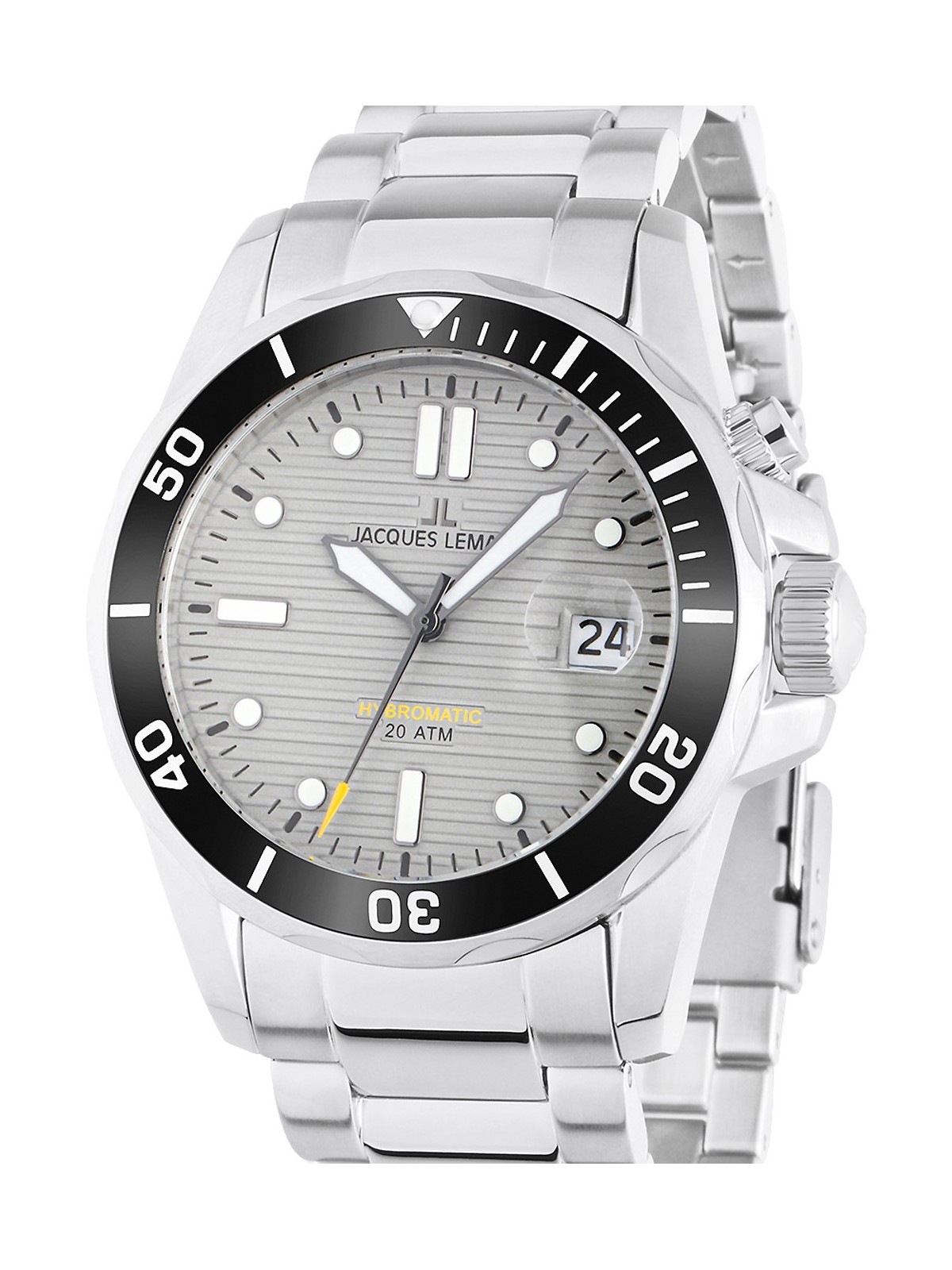 orologio uomo Jacques Lemans 1-2170H Hybromatic Diver Mens Watch 41mm 20ATM