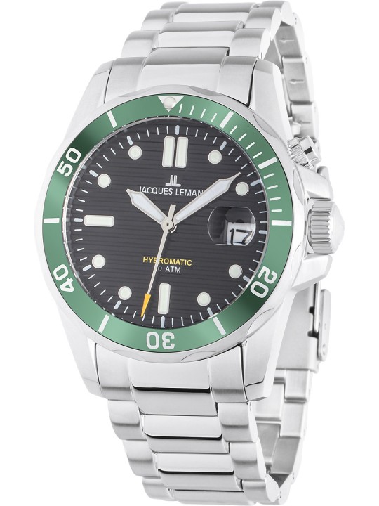 orologio uomo Jacques Lemans 1-2170K Hybromatic Diver Mens Watch 41mm 20ATM