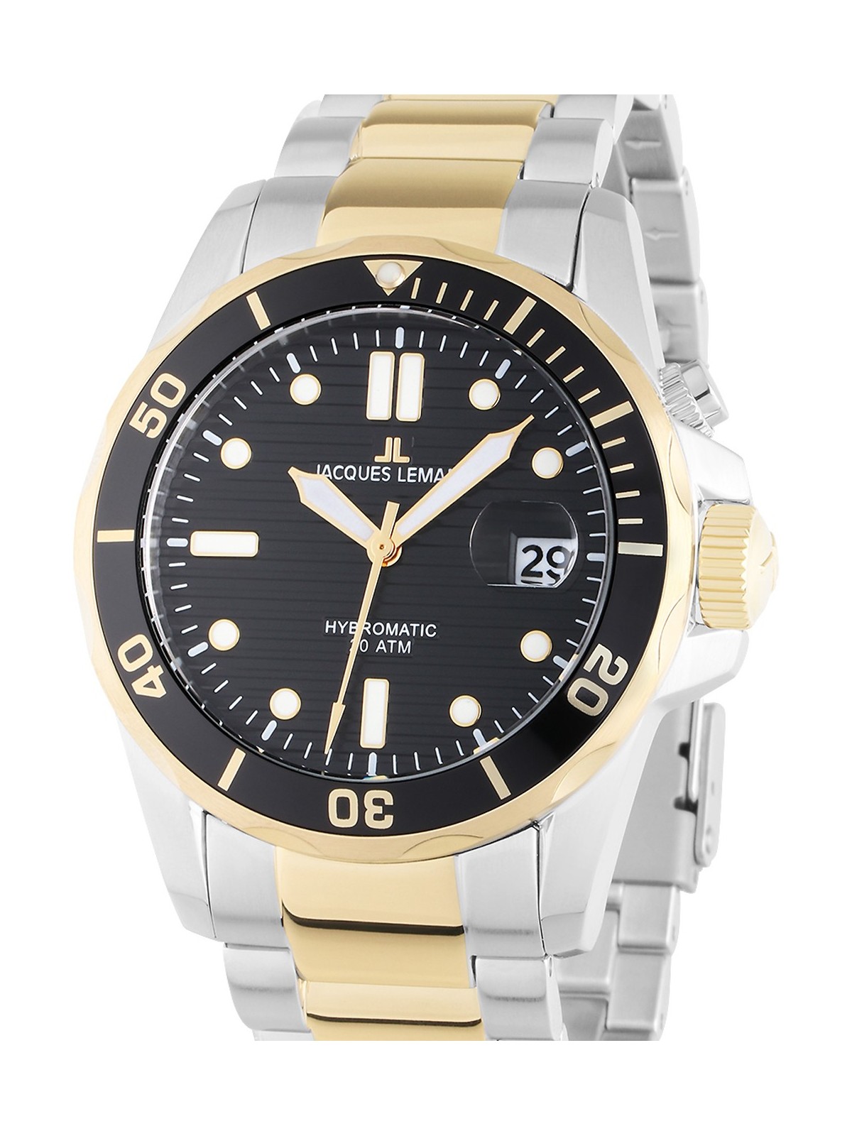 orologio uomo Jacques Lemans 1-2170L Hybromatic Diver Mens Watch 41mm 20ATM