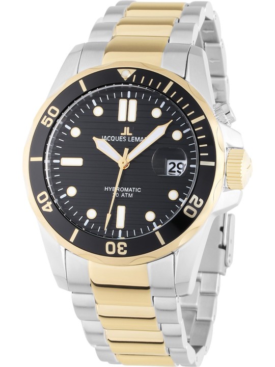 orologio uomo Jacques Lemans 1-2170L Hybromatic Diver Mens Watch 41mm 20ATM