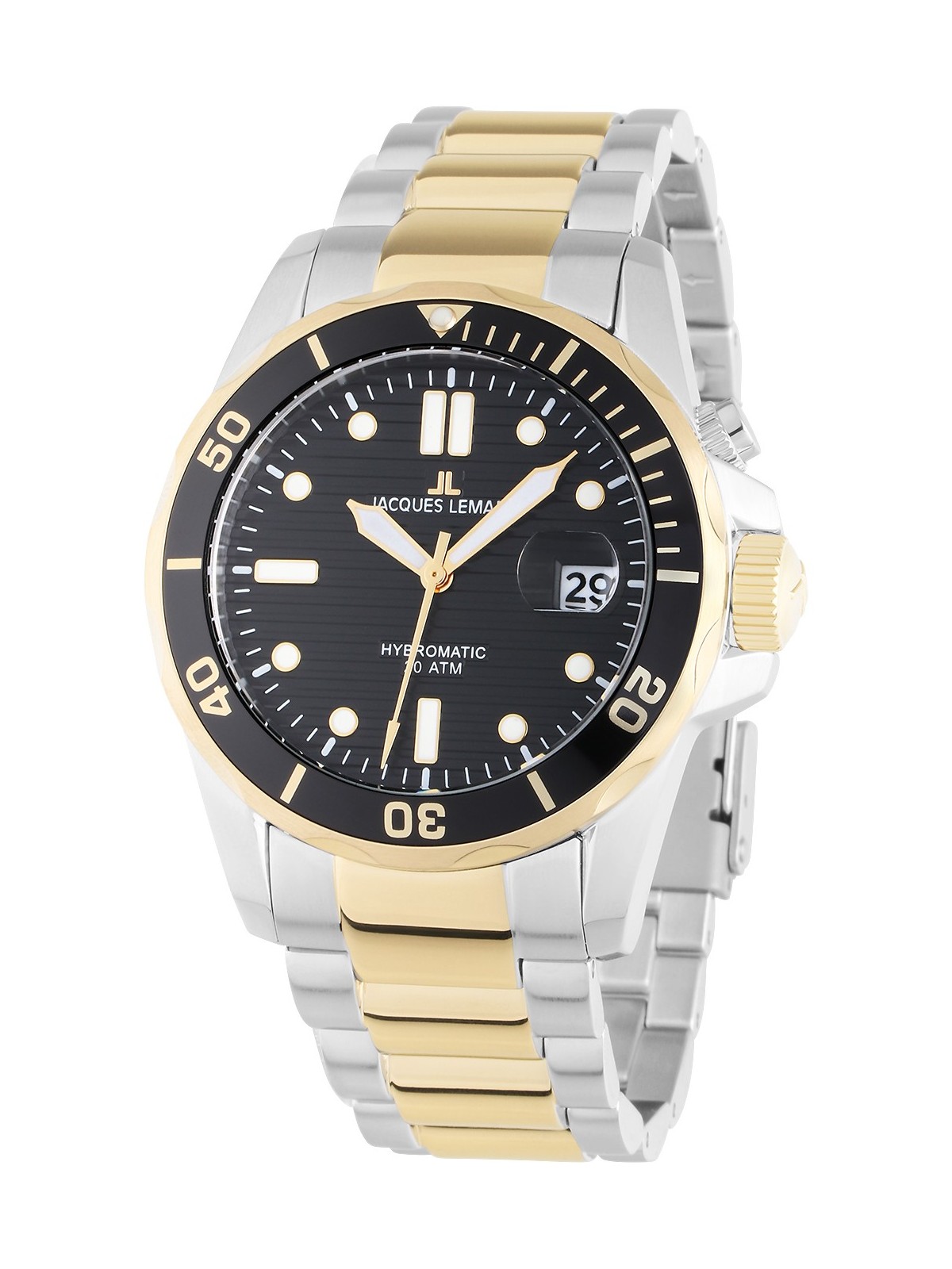 orologio uomo Jacques Lemans 1-2170L Hybromatic Diver Mens Watch 41mm 20ATM