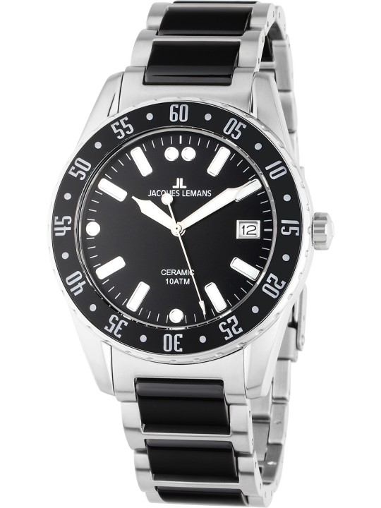 orologio uomo Jacques Lemans 42-10A Liverpool Ceramic Mens Watch 42mm 10ATM