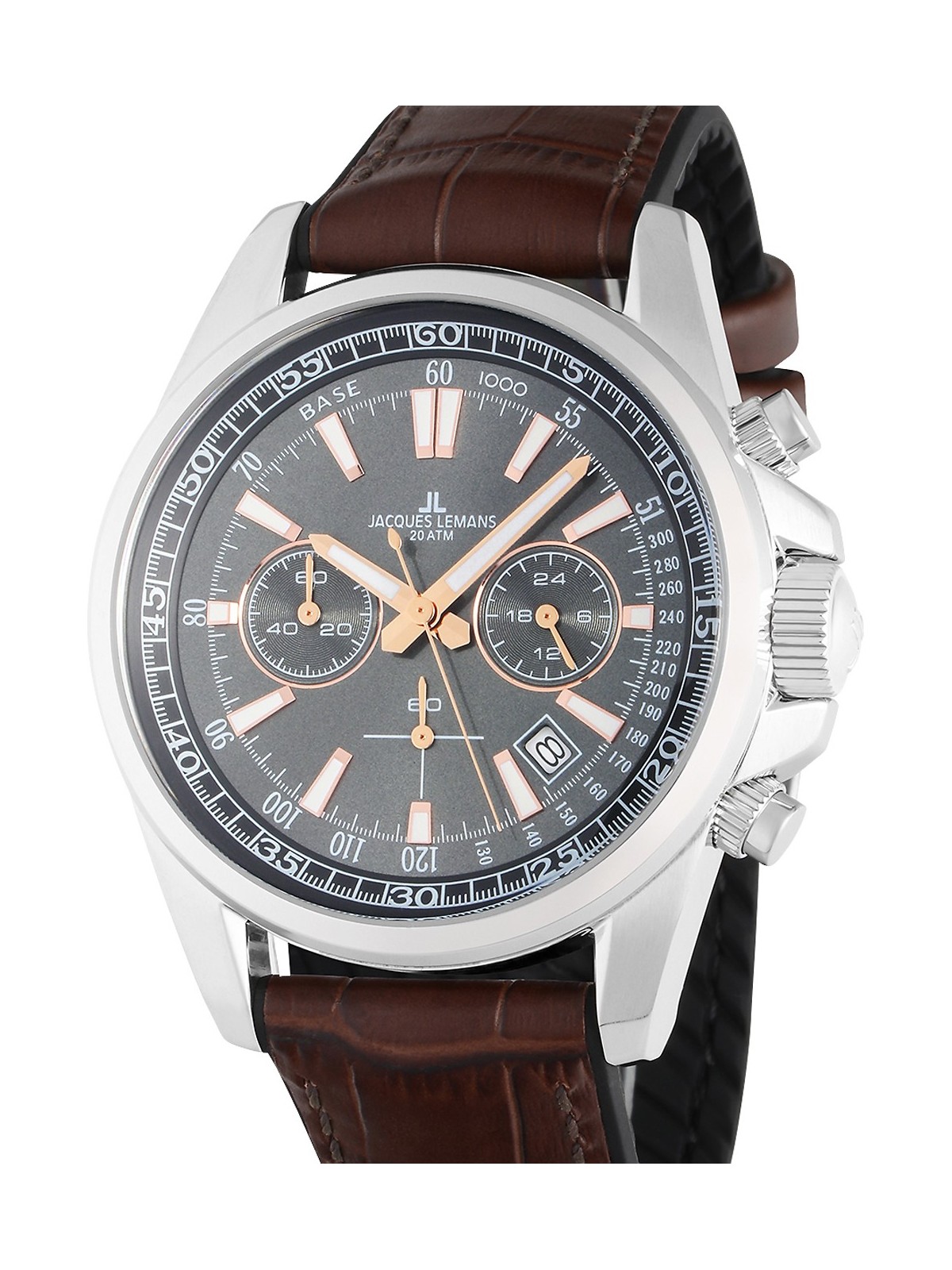 orologio uomo Jacques Lemans 1-2117W Liverpool Mens Chronograph 44mm 20ATM Jacques Lemans www.essenzetotalstyle.com 